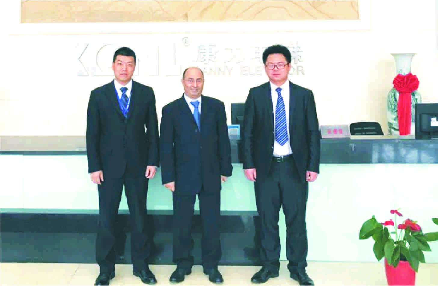 Everest World Lifts leadership during a manufacturer visit